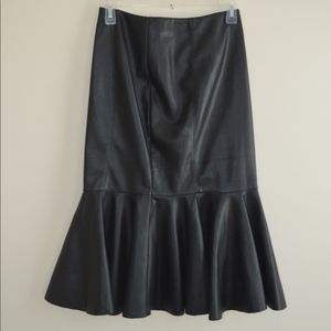 Women's Fit and Flare Pencil Skirt - Faux Leather